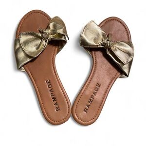 Rampage Gold Slide Sandals